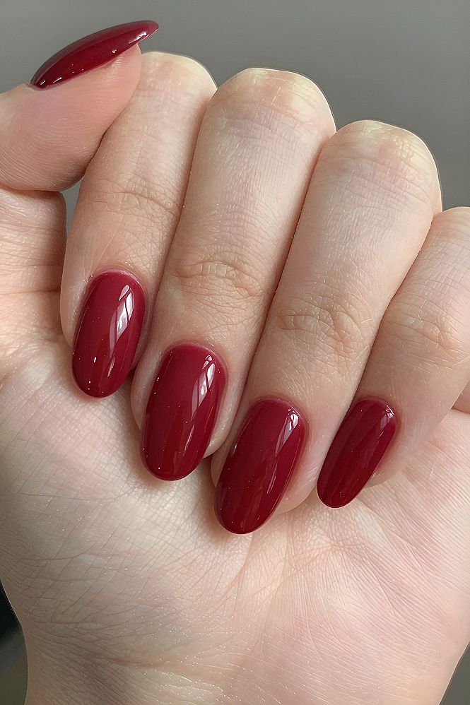 Understanding Deep Red Oval Nails