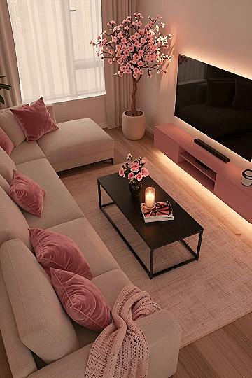 Setting Up Pink and Light Gray Tones