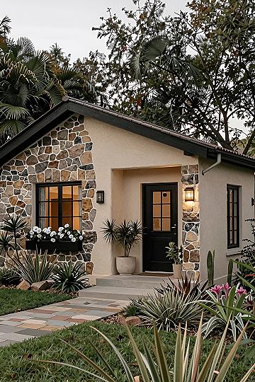 Natural Stone Accents on Cottage Facades