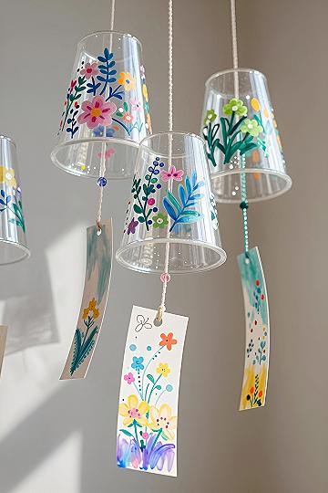 Crafting Painted Plastic Cup Wind Chimes for Classrooms