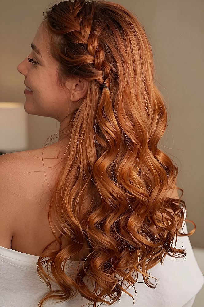 Choosing a Braided Half Up Hairstyle with Loose Curls