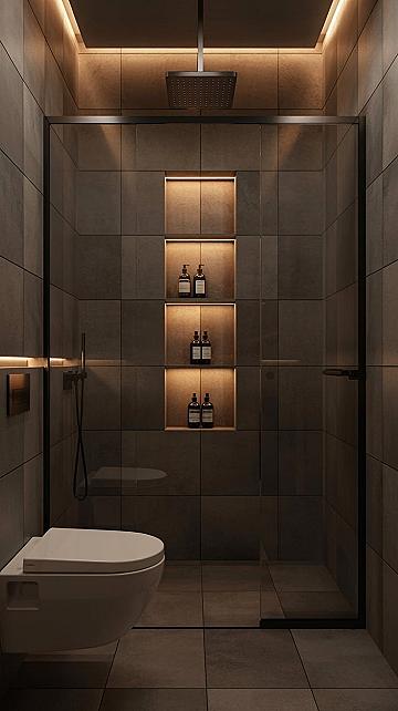 Modern Bathroom Wall Design: Sleek Tile Shower Remodel Trends