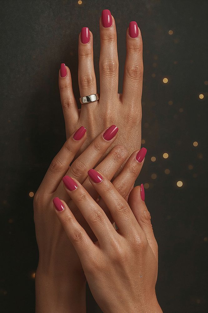 Vibrant Magenta Nail Designs: Chic & Classy Short Acrylic Nails