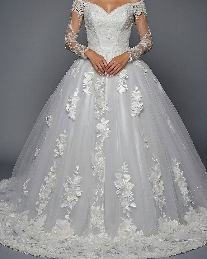 Bardot Neckline Meets a Full, Floral Skirt