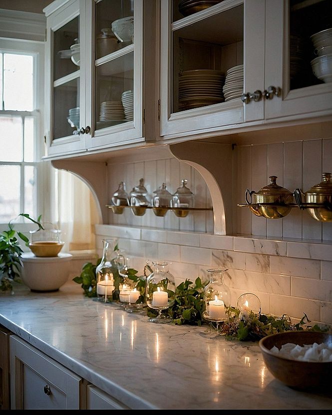 Creating an Ambiance with Candlelit Countertops
