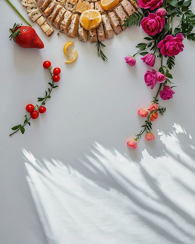 Fresh Pink Rose and Berry Spring Wallpapers