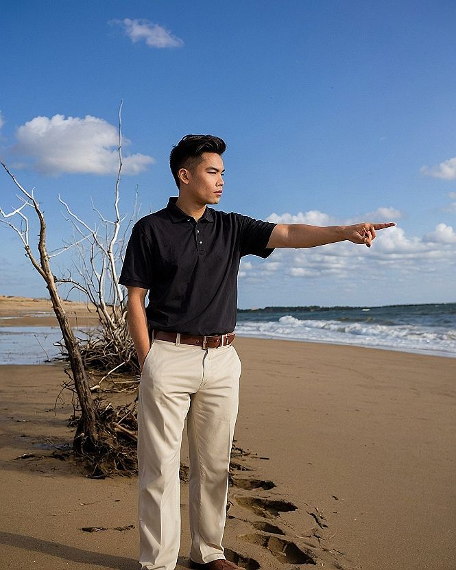 Pairing a Collared Knit Shirt with Classic Chinos
