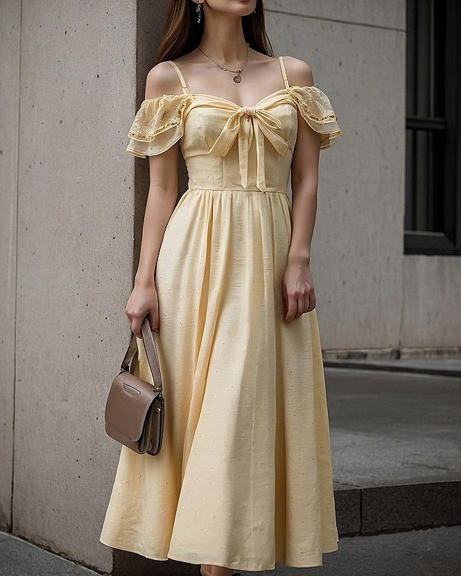 Styling an Off-the-Shoulder Floral Midi Gown