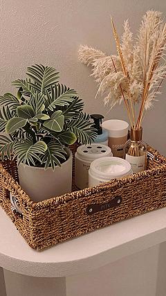 Using Woven Baskets for Shelf Organization and Display