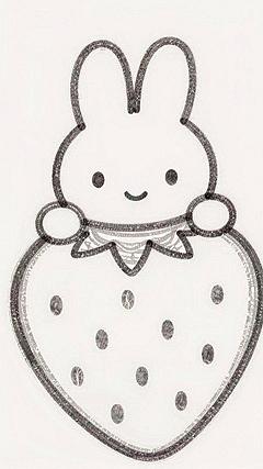 How to Draw a Cute Bunny Hidden Inside a Strawberry