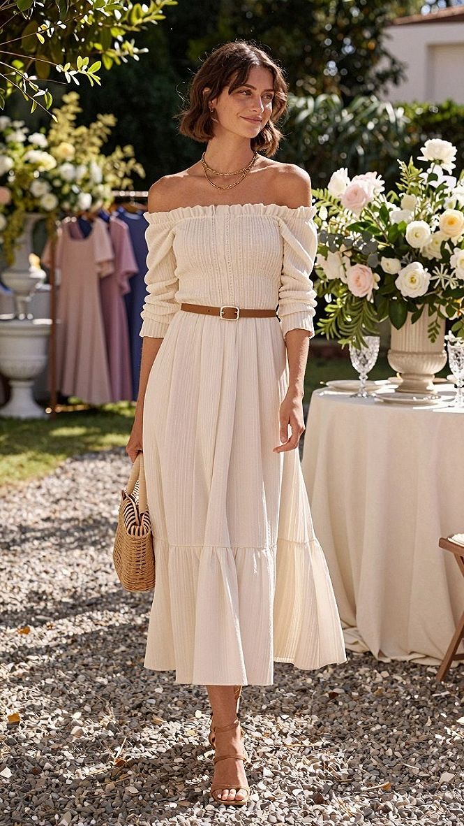 Pairing Ribbed Midi Skirts with Simple Boots