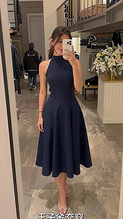 Pairing Halter Necklines with Full Skirts for Warm Weather