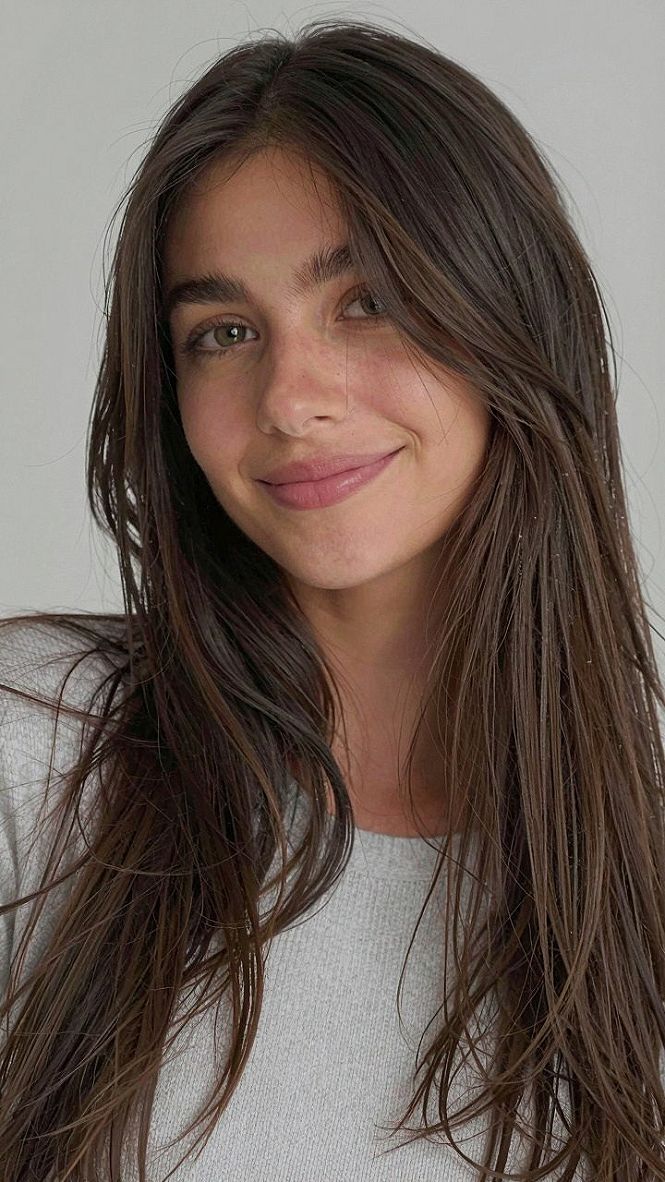 Blowing Out Straight Hair With Curtain Bangs