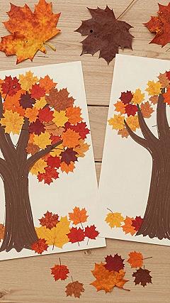 Creating Autumn Tree Art With Pressed Leaves