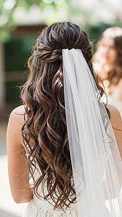 Loose Braids and Cascading Waves with a Sheer Veil