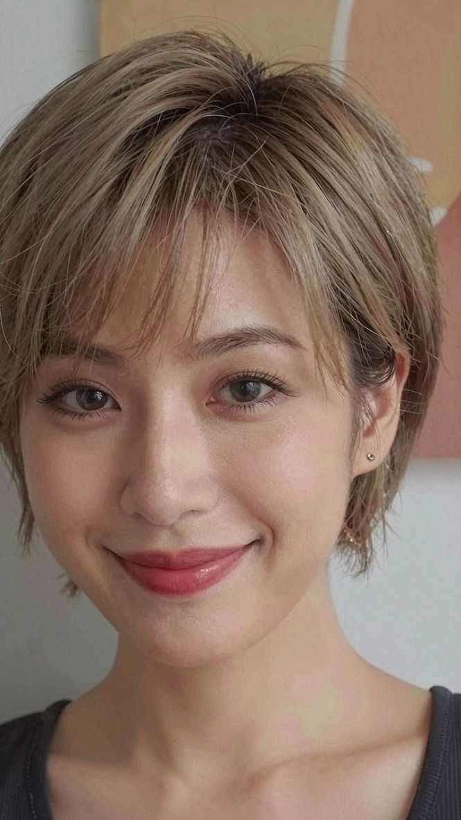 Choppy Layered Crop With Wispy Fringe