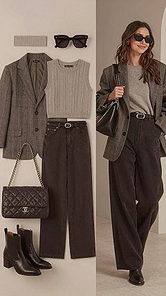 Layering a Cropped Trench Coat Over Tailored Trousers
