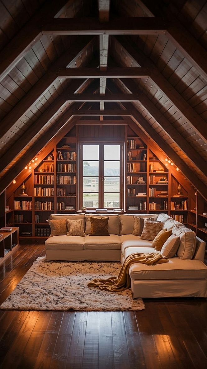 Cozy Attic Loft: Dream Home Study Room & Reading Nook