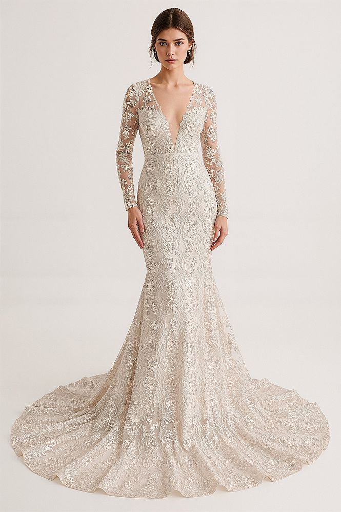 Stunning Mermaid Wedding Gown: Elegant Bride Style