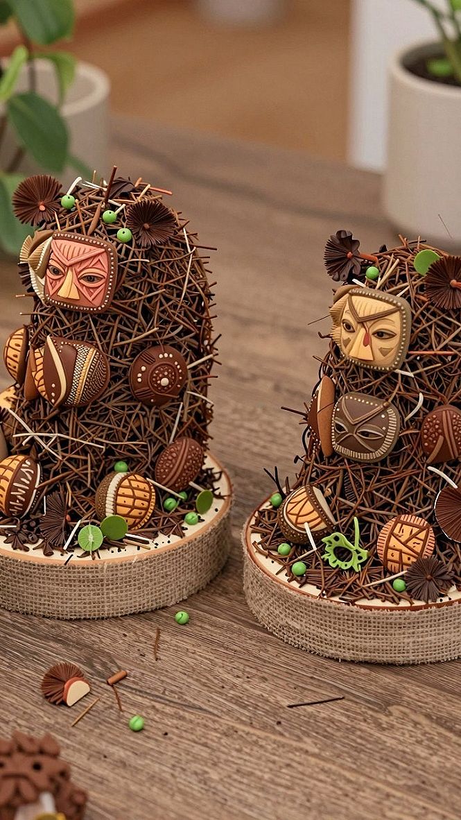 Selecting Natural Twigs and Seed Pods for Forest Friend Dolls