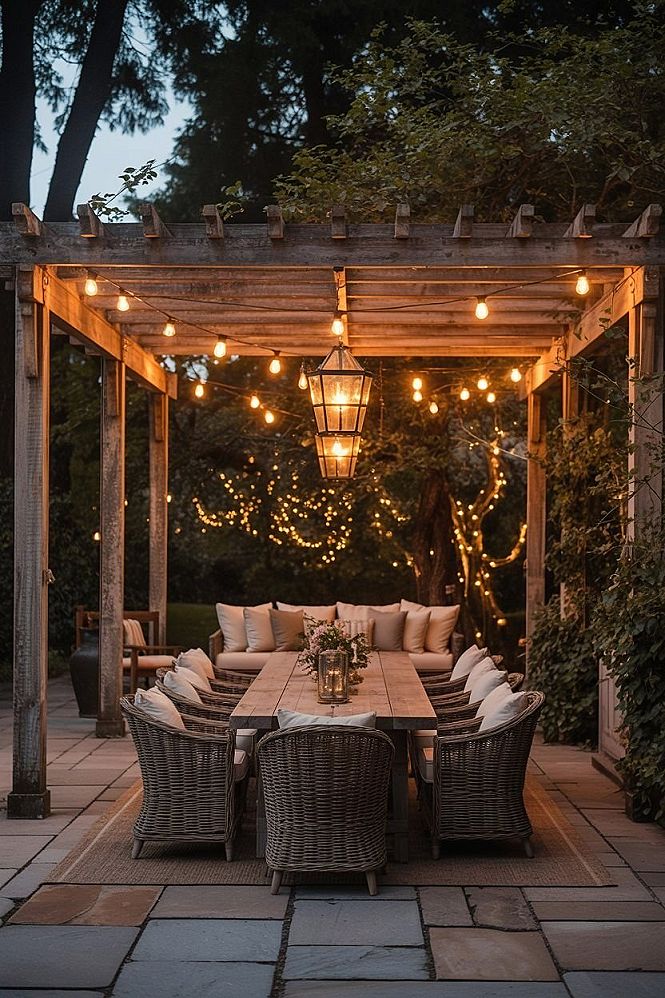 Pergola Dining Oasis: Romantic Sunset Views & Outdoor Entertaining