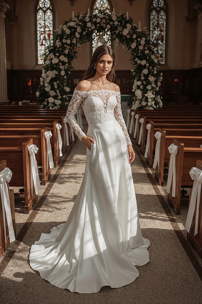 Stunning Off-Shoulder Lace Wedding Dress: Your Dream Bridal Style