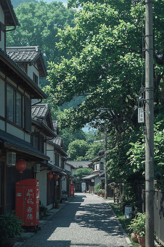 Ghibli-Inspired Anime Village: Aesthetic Phone Wallpapers