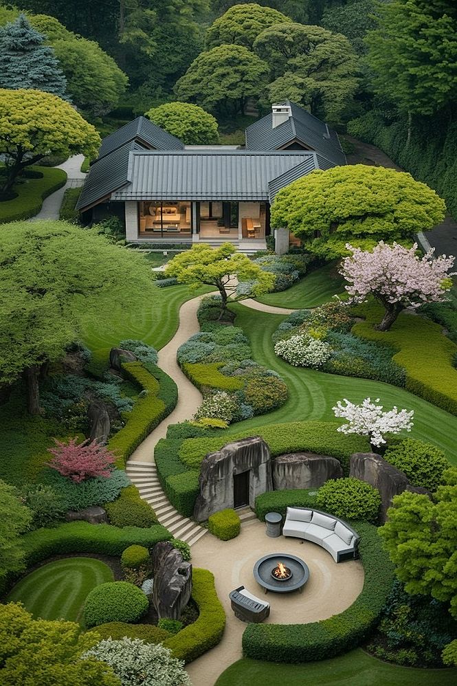 Stunning House Garden Landscapes: Integrating Nature with Modern Homes
