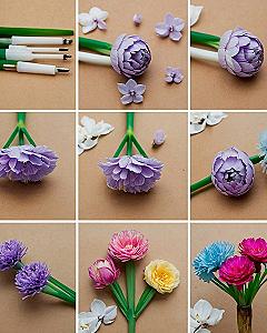 Preserving Mini Paper Flower Bouquets Inside Glass Jars