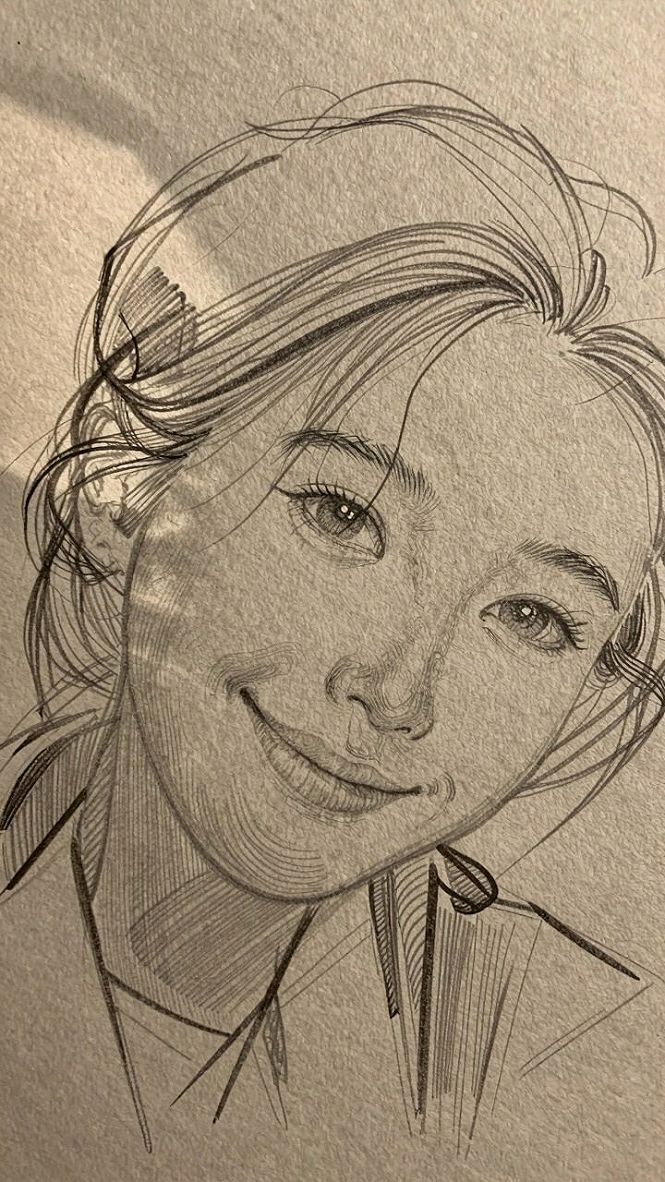 Practicing Realistic Portrait Doodles with Graphite