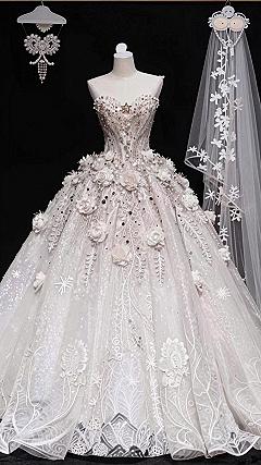 Caring for Your Sweetheart Neckline 3D Floral Lace Dress