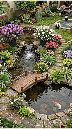 Designing a Peaceful Garden Pond with Lush Borders