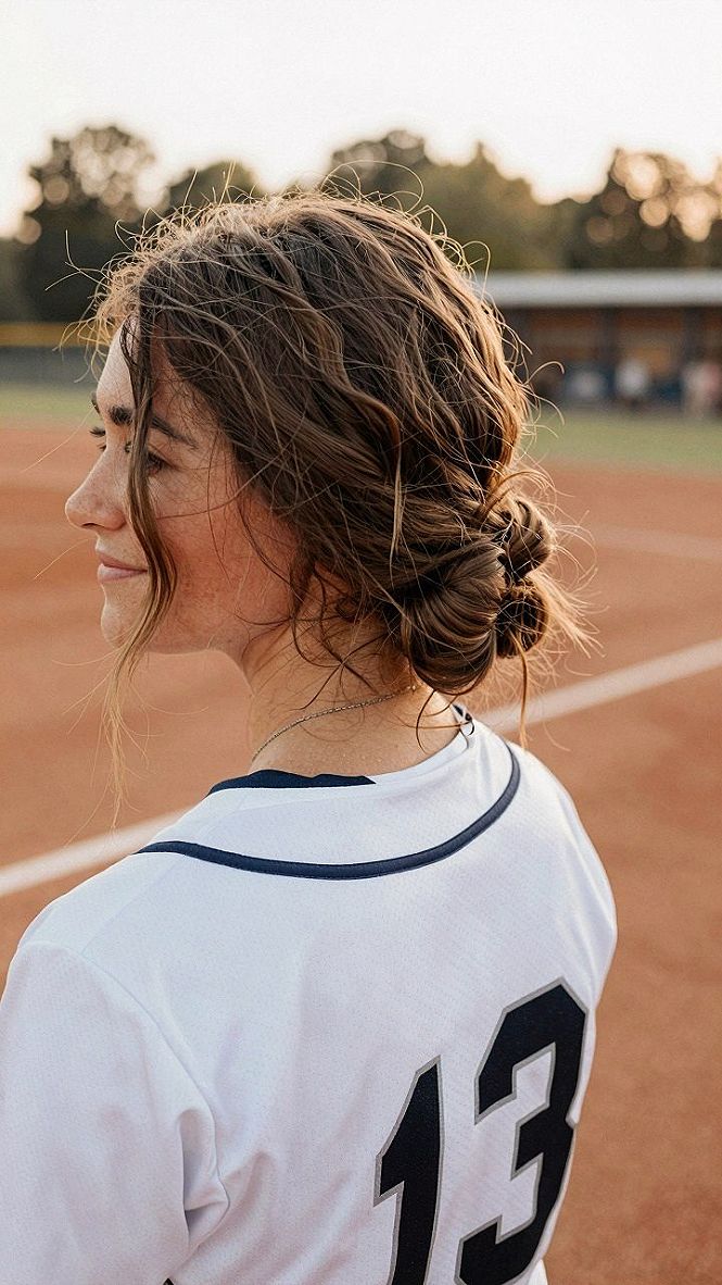 Textured Low Bun Updo for Homecoming Night