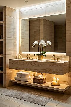 Travertine Bathroom Design: Luxury Marble and Stone Bathroom Aesthetics