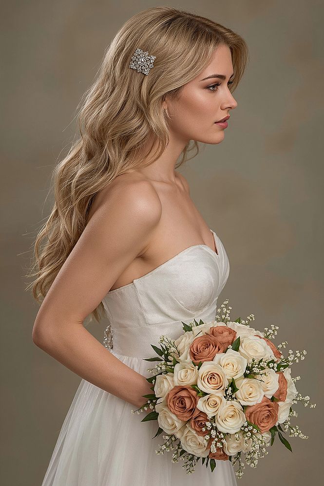 Hollywood Waves: Glamorous Formal Hair Down for Your Wedding