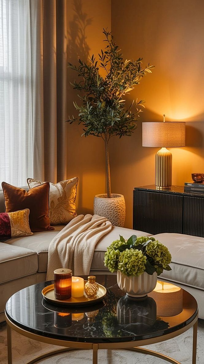Elegant Living Room Design: Transform Corners with Ambient Lights