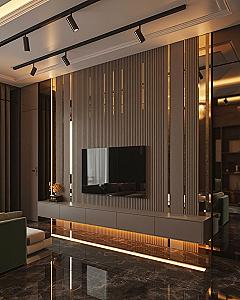 Luxury Modern TV Unit Design 2024: Opulent Wall Unit Style