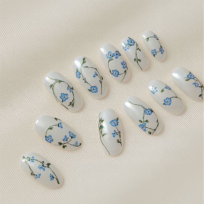Dreamy Spring Garden Set: Botanical Floral Press On Nails