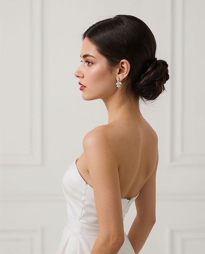 Sleek High Bridal Bun: Modern Elegance for Your Big Day