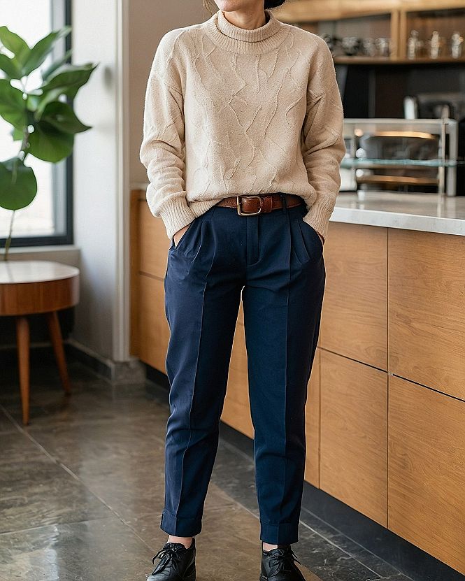Pairing Your Black Vest With A Cozy Knit Turtleneck