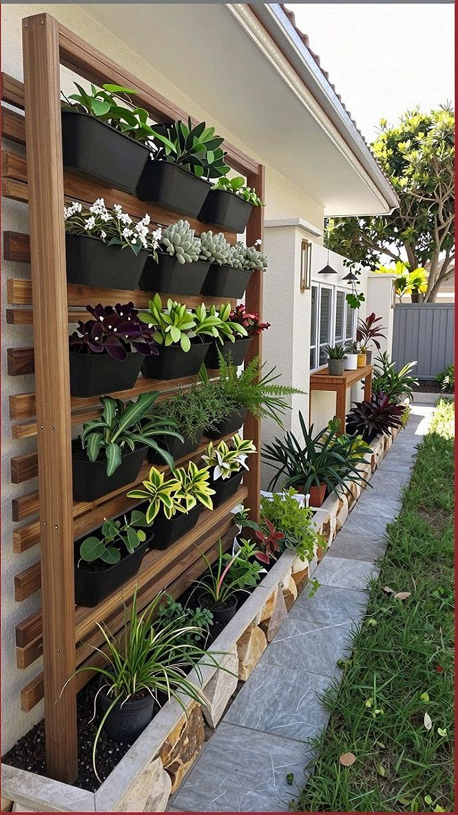 Adding a Wooden Trellis Wall Planter to Your Yard