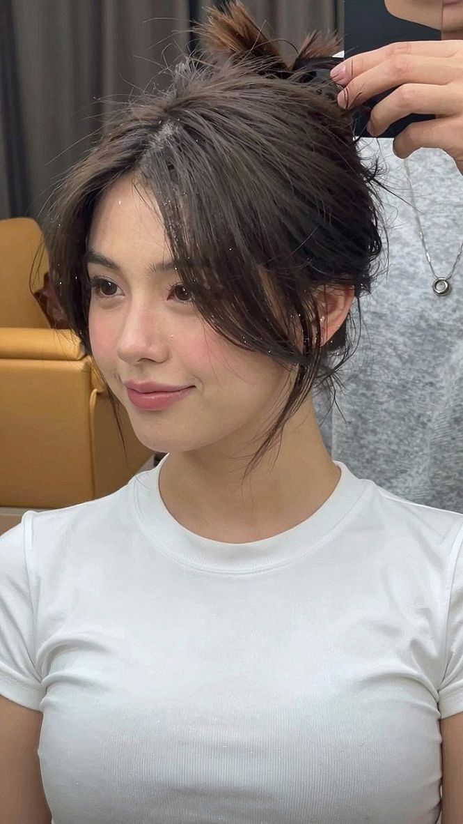 Styling Your Hair Up With Curtain Bangs