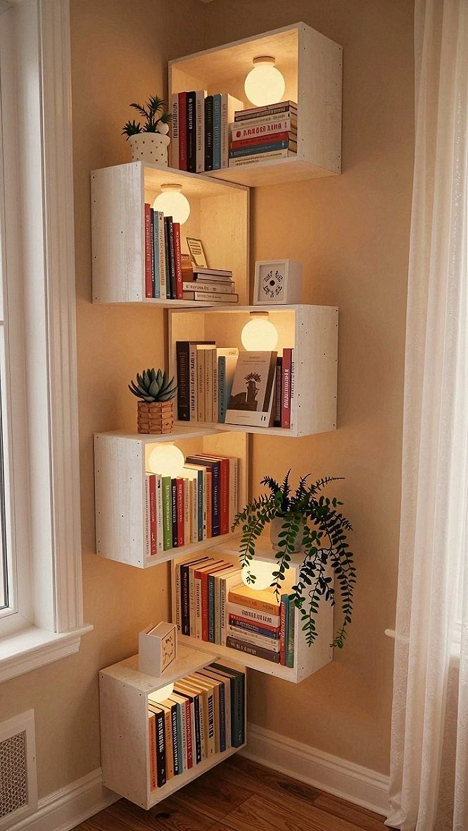 Adding Soft Interior Lighting to Your Book Cubes