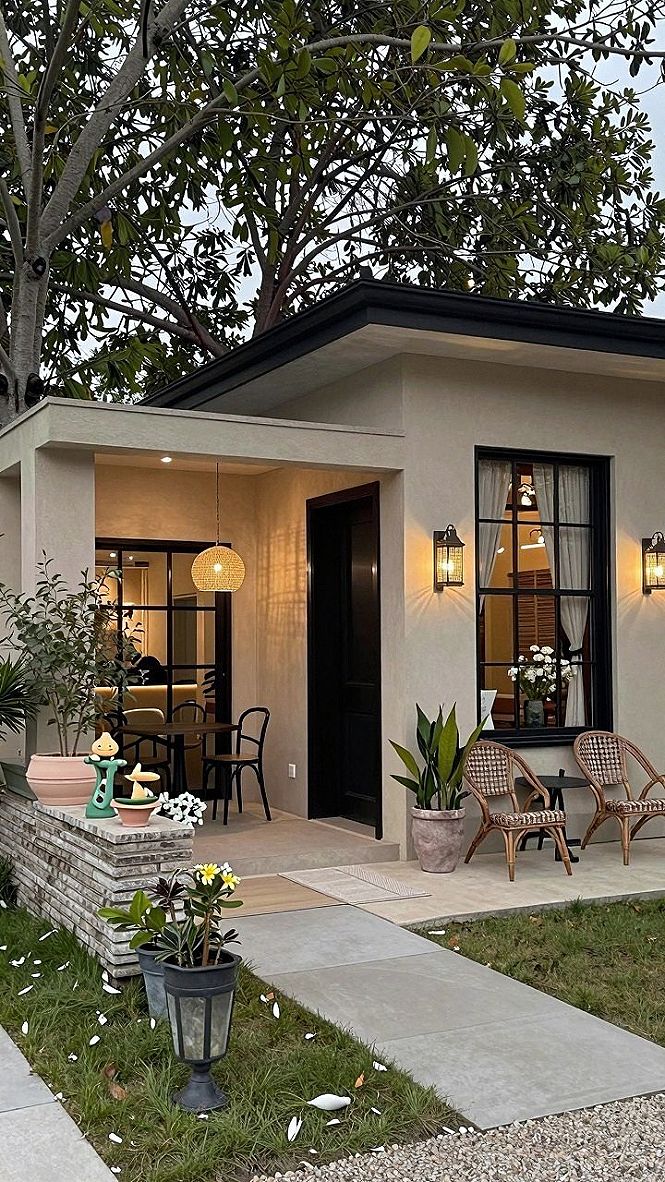 Adding Sleek Black Window Frames to Your Cottage Exterior