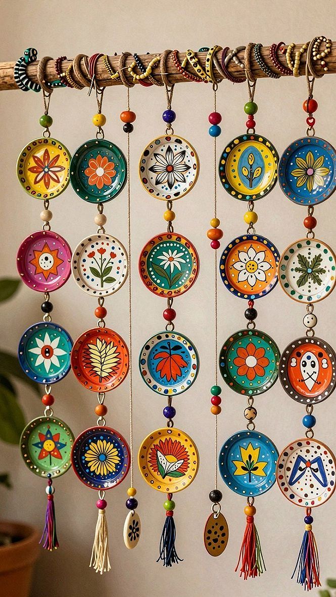 Hanging Mini Plate Wind Chimes for Classroom Decor