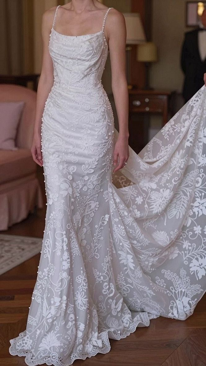 Styling a Pearl Embellished Open Back Wedding Gown