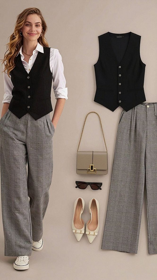 Styling a Tailored Vest With Your Cropped Trench Coat