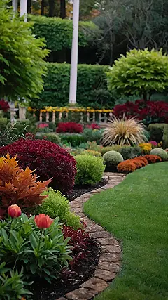 Autumn Garden’s Winding Path
