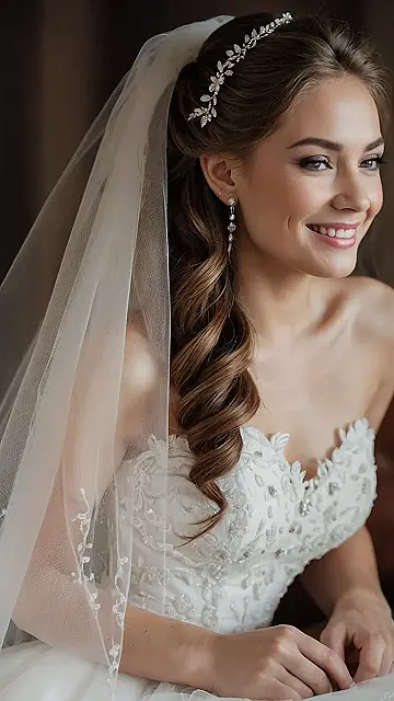 Creative Wedding Hairstyles Paired with Gorgeous Veils