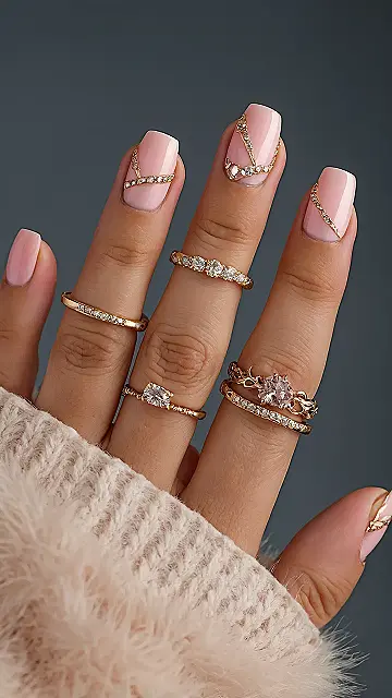 Gilded Blush Tips